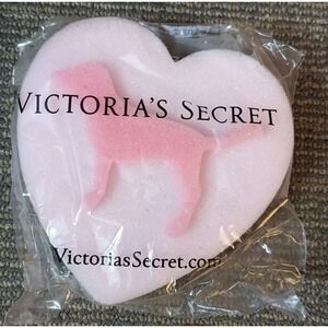 Victorias Secret Pink Dog Sponge Heart Logo Shower Sealed Bath Handle